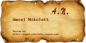 Amzel Nikolett névjegykártya
